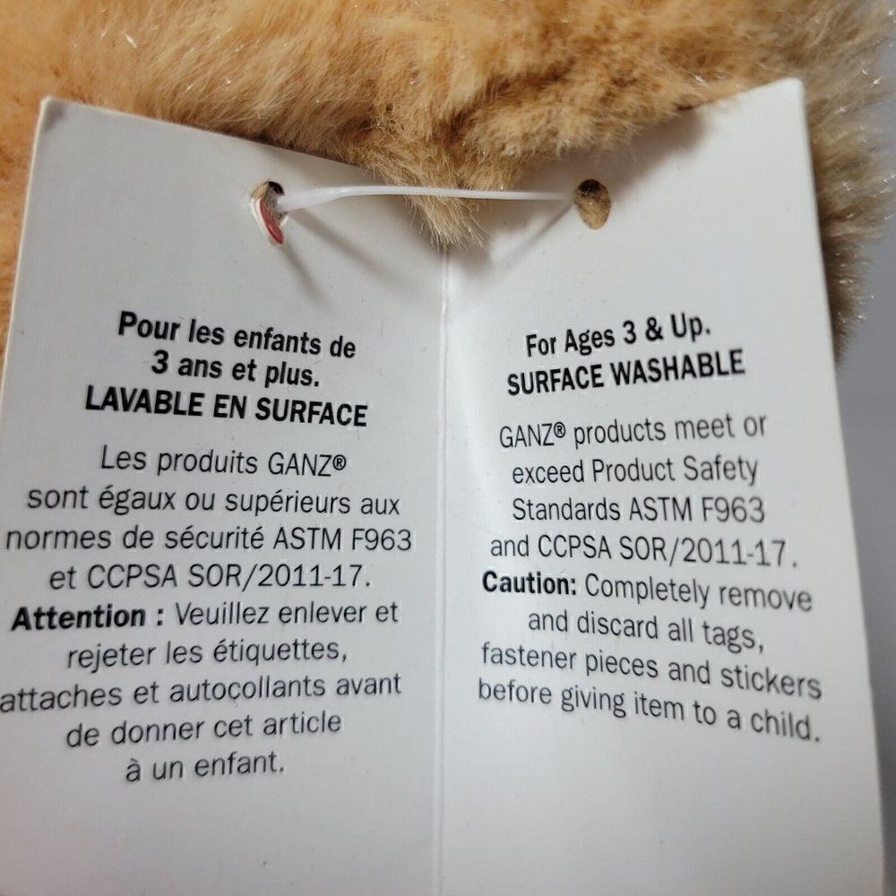 ‎Ganz Teddy Bear Plush FOLEY Stuffed Animal Lovey - Picture 11 of 12